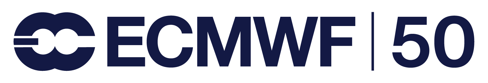 ECMWF at 50 years logo ECMWF at 50 years logo