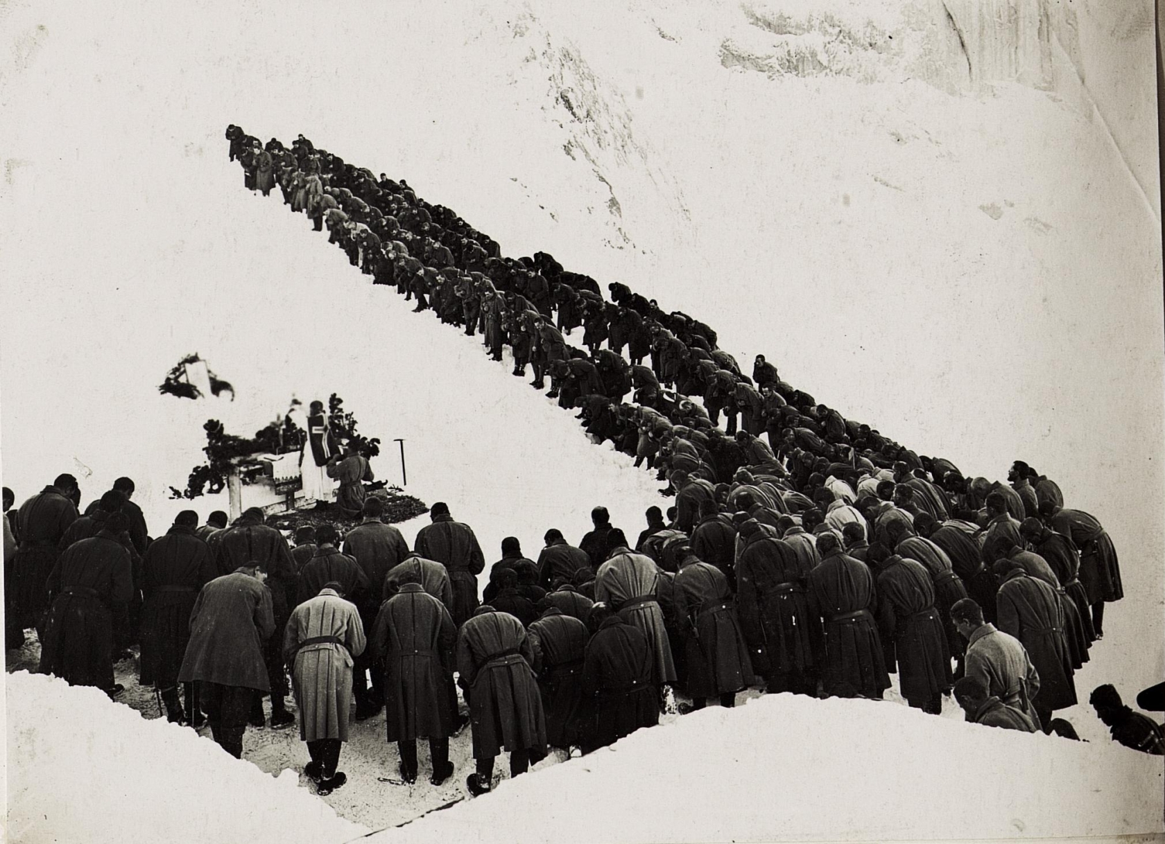 Field mass on the glacier of Marmolada
