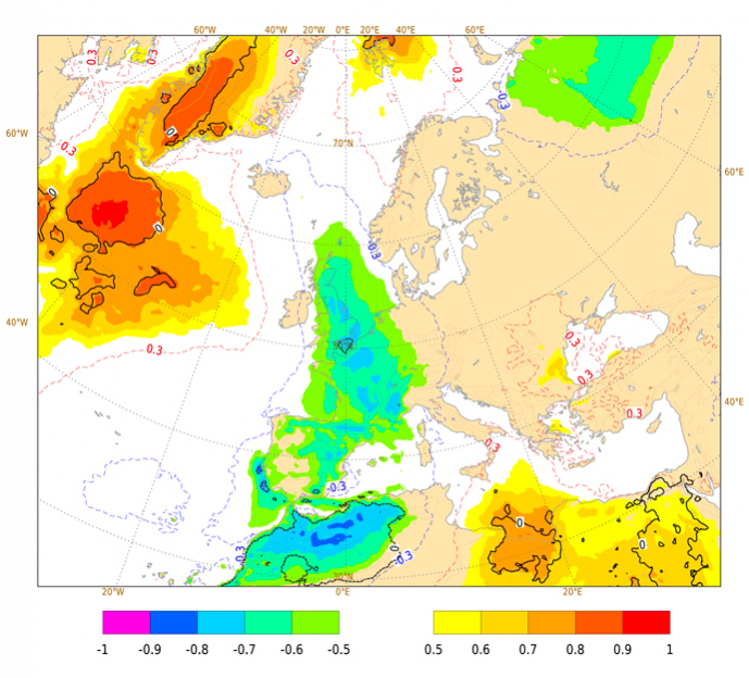 ECMWF EFI for 2m temperature for 27 Sept 2022 ECMWF EFI for 2m temperature for 27 Sept 2022