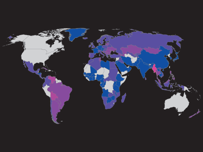 Map showing percentage female researchers, UNESCO Map showing percentage female researchers, UNESCO